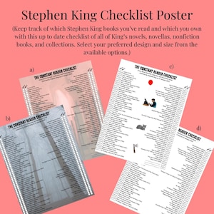 Printed Poster *UPDATED for 2025* Stephen King Tracker, Stephen King Tracker, Stephen King Checklist, Stephen King Fan, Constant Reader