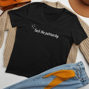 f*** the patriarchy - Women’s relaxed v-neck t-shirt