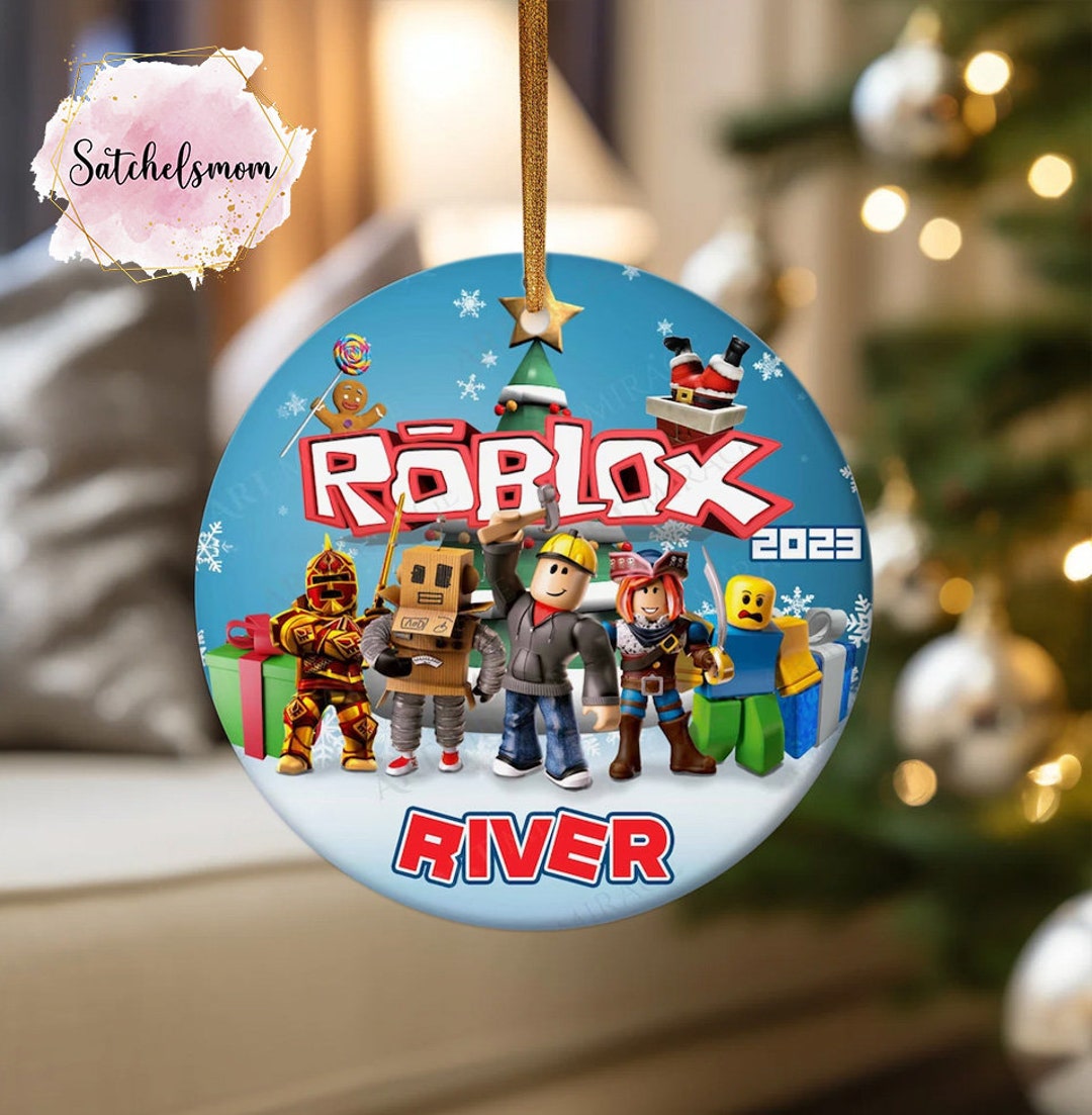 Roblox Christmas Ornament for Boy/girl, Custom Name Roblox Xmas