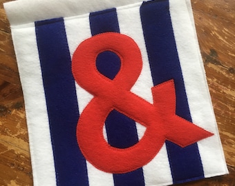 Nautical Code Flag Felt Banner Ampersand