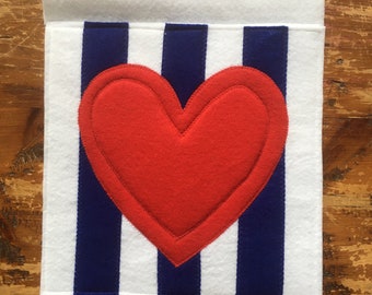 Nautical Felt Flag Banner Heart