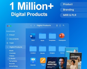 Million Product Bundle With Resell Rights | Premium Digital Products Inside Popular Niches for 2025 | Courses, Ebooks, Templates And More