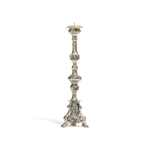 Bougeoir en métal glazed (lot de 2) (rose et doré