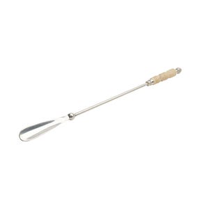 Brass Long Shoehorn: Ivory Resin Handle with Pinecone Top