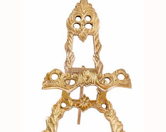 Kleiner goldverzierter Staffeleiständer - viktorianischer Stil für Kunst und Fotos, 15 x 7 cm