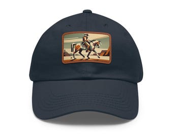 Cowboyhoed met leren patch, casual baseballpet, zomer-outdooraccessoires, trendy Texas Fashion-hoofddeksels, sportbescherming tegen de zon