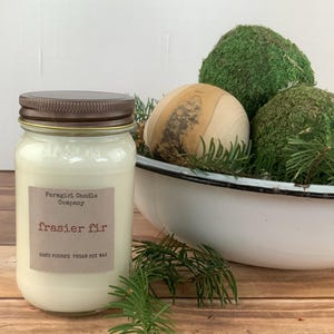 Frasier fir (type) scent, farmhouse candle, clean burning, handmade soy wax candle, mason jar candle, 8 oz candle, 16 oz candle, vegan