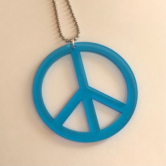 Chain Link Peace Sign Necklace – Velo Bling Designs
