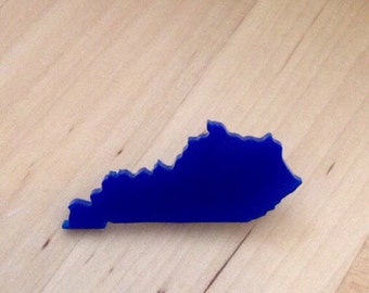 Kentucky Pin in Dark Blue - Small Size - State Brooch Pin - Gift for Her