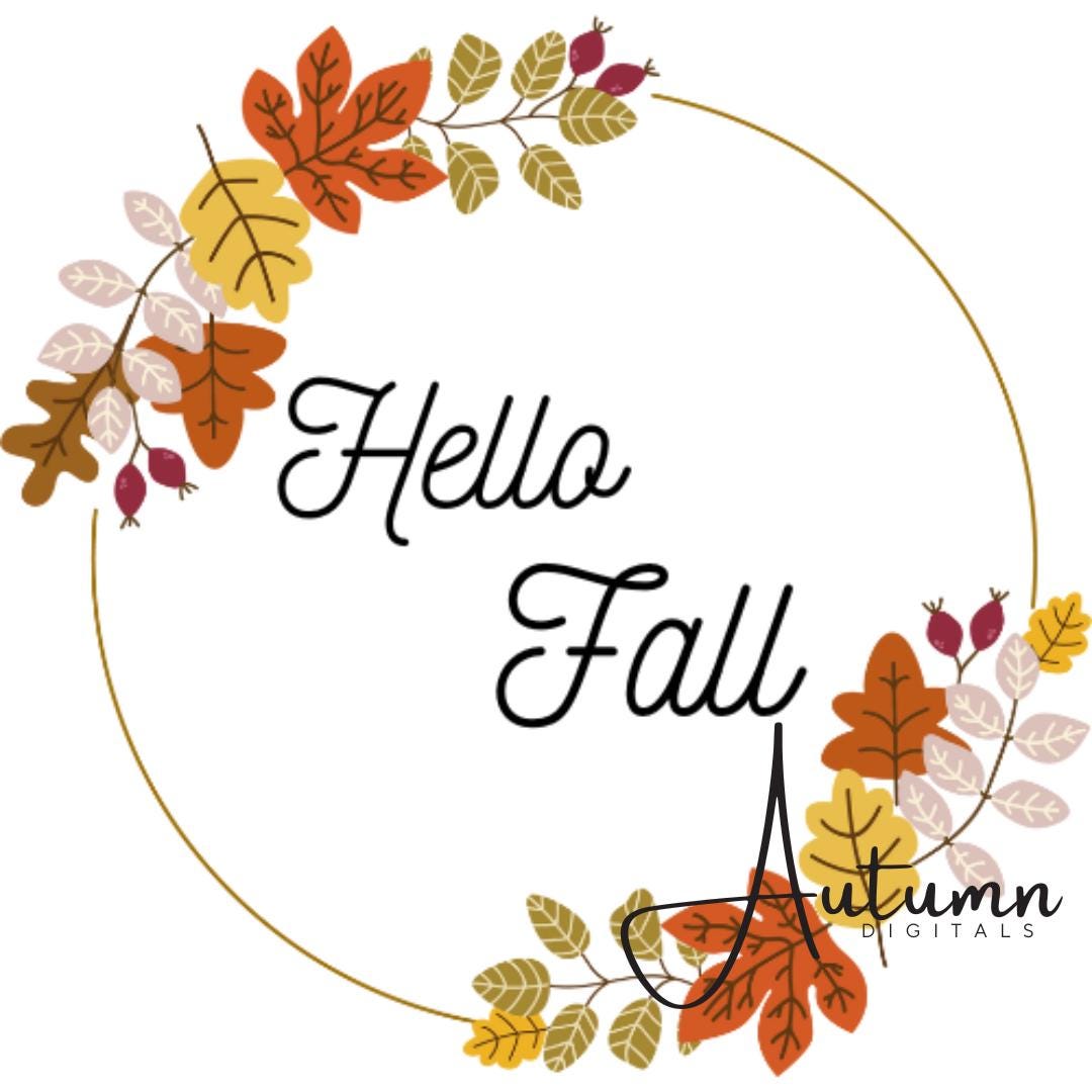 Hello Fall Transparent Background Hello Fall Digital Download, Fall, Png, Sublimation, Printable - Etsy