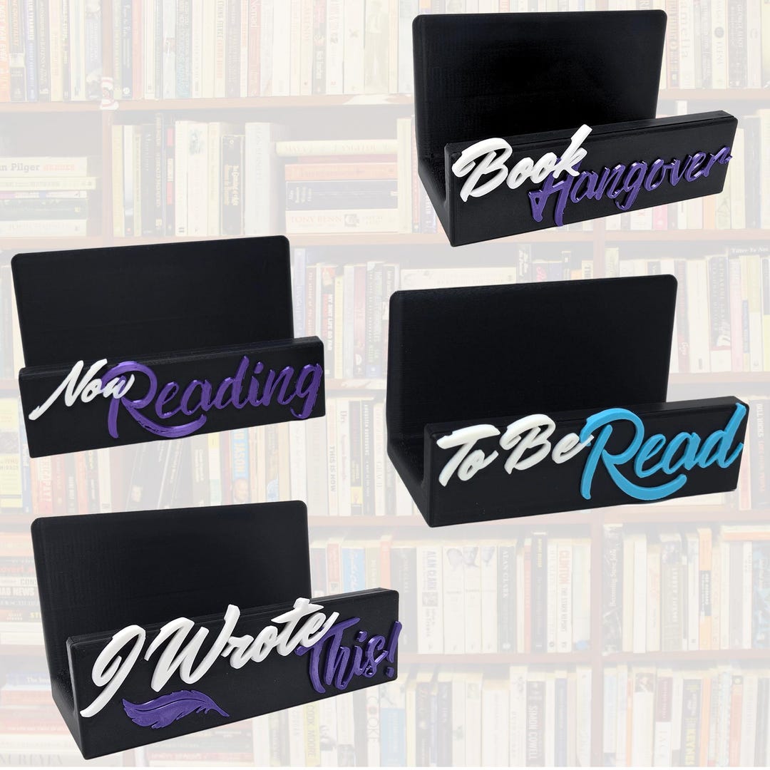 Custom Book Stand - Now Reading / to Be Read and Custom Options - Etsy