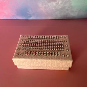 bedazzled rhinestone pink gift box