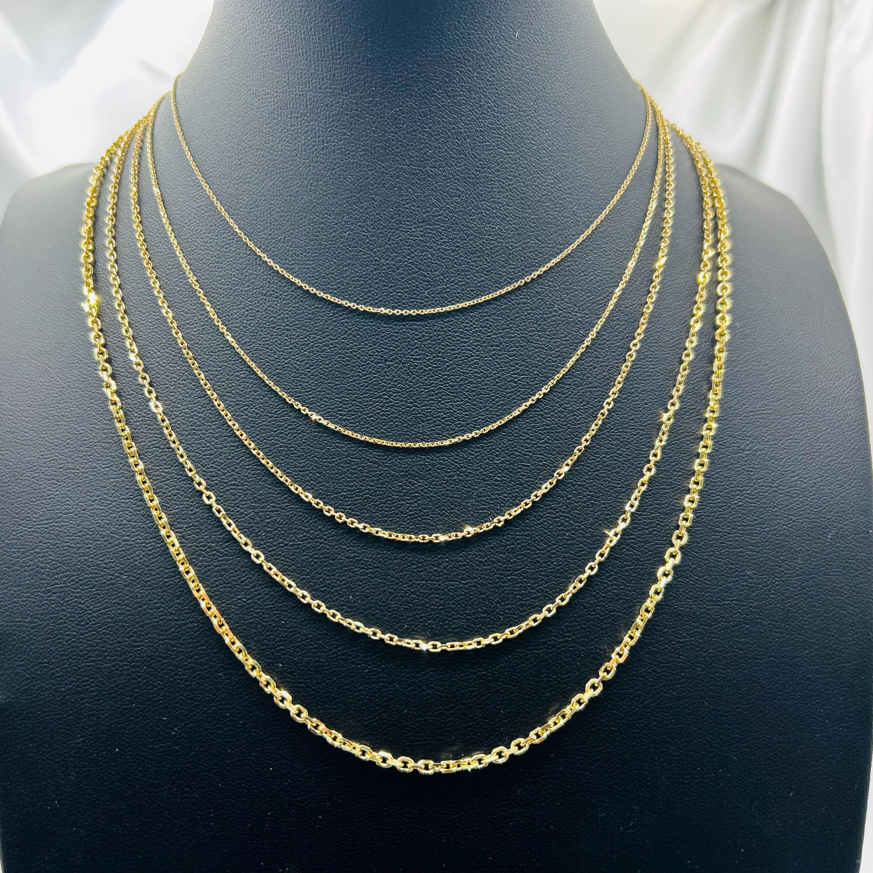 Red Crimson - Catenina Taglio Diamante In Oro 9 Carati Con Chiusura A