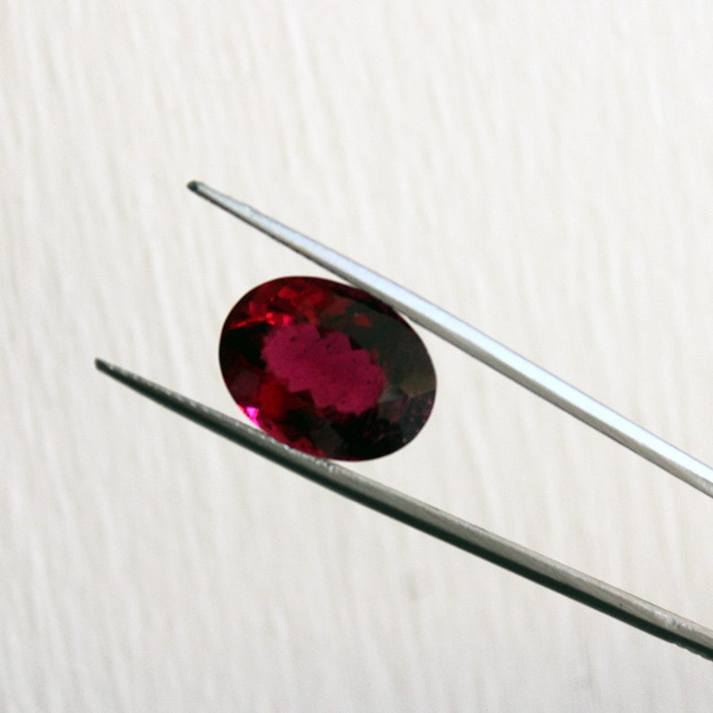 Oval Red Rubellite Tourmaline Loose Gemstone 9.96 CT Fancy Etsy