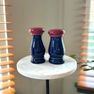 Very Heavy Vintage Ceramic Mushroom Shaped Salt and Pepper Shaker Set