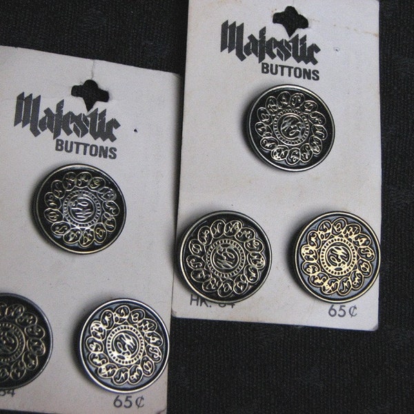 Majestic Metal Round Buttons with Shank