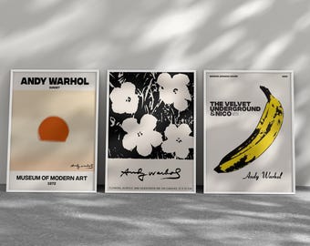 Andy Warhol Pop Art Print Set: Gallery Wall Art (Digital Download)