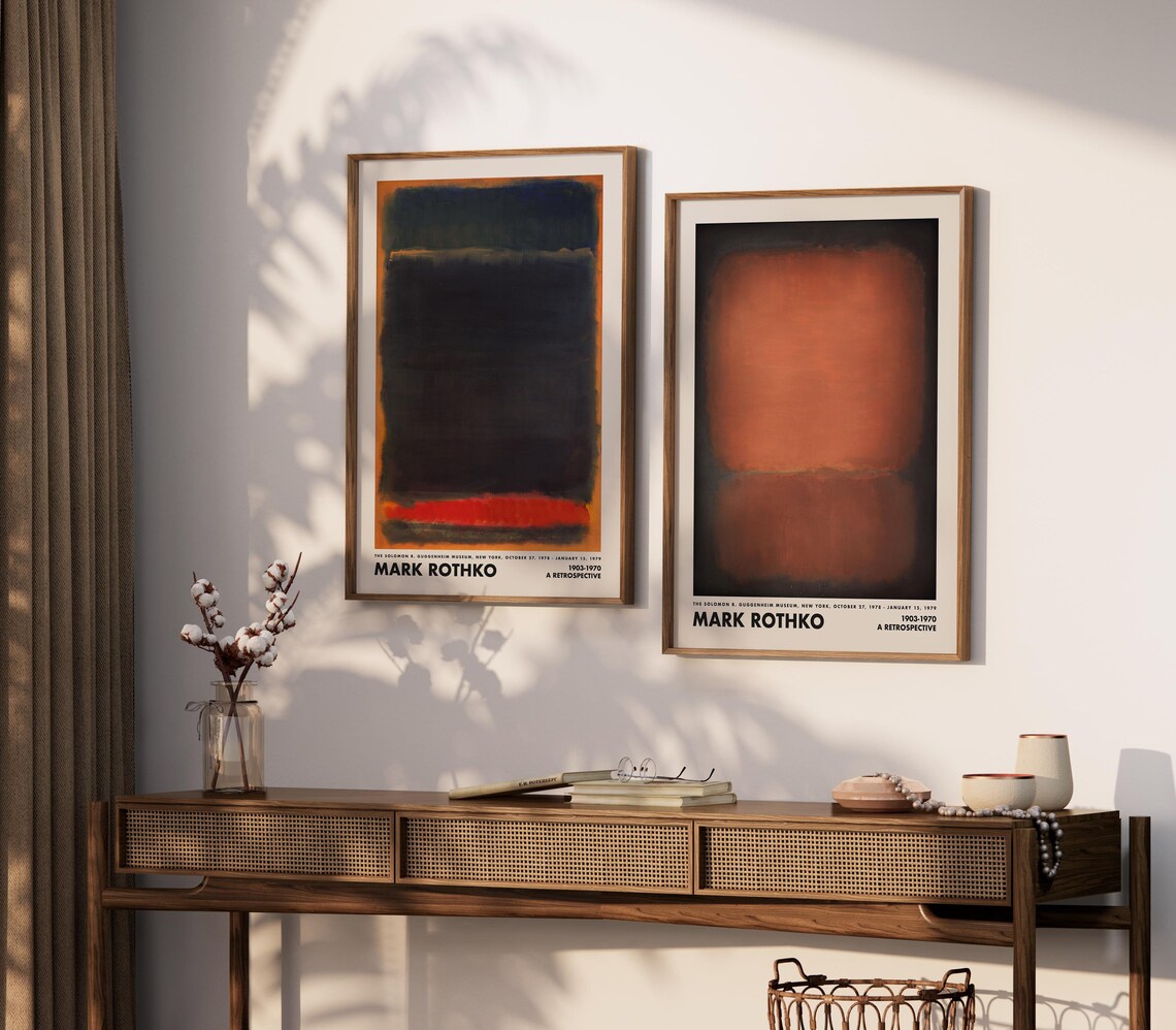 Mark Rothko | Abstract Printable Art Bundle - Set of 2 Rothko Inspired ...