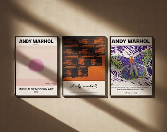 Andy Warhol Pop Art Print Set: Gallery Wall Art (Digital Download)