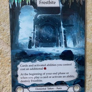 Frostbite, (Rainbowfoil-Style) Altered Card, Flesh and Blood
