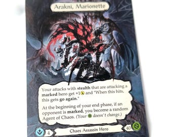 Arakni, Marionette, Altered Card, Flesh and Blood - Etsy UK