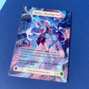 Aurora, Estrela Cadente (Glitter), Carta Alterada Carne e Sangue pintada à mão