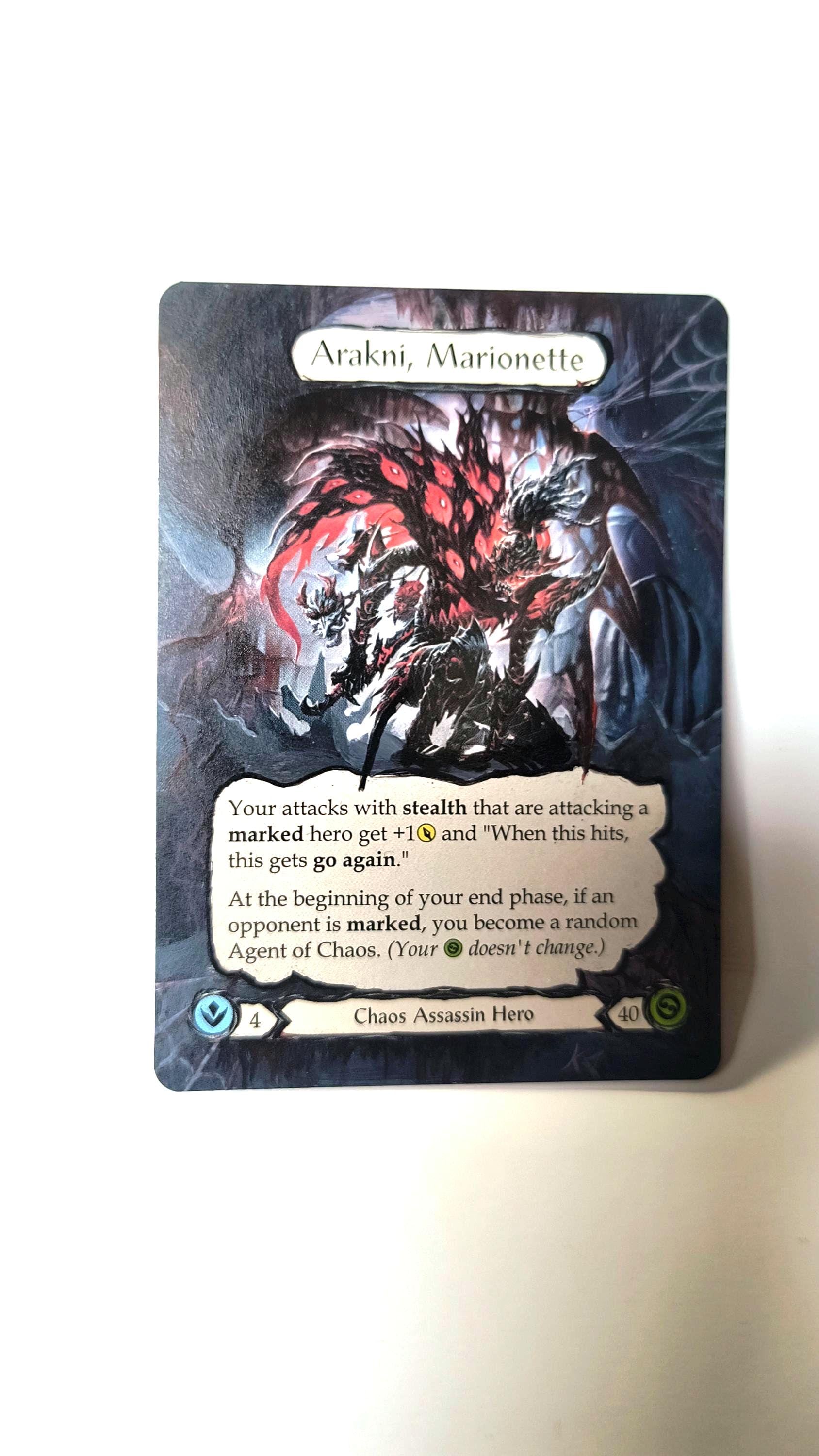 Arakni, Marionette, Altered Card, Flesh and Blood - Etsy