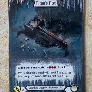 Titan‘s Fist, (Rainbowfoil-Style) Altered Card, Flesh and Blood