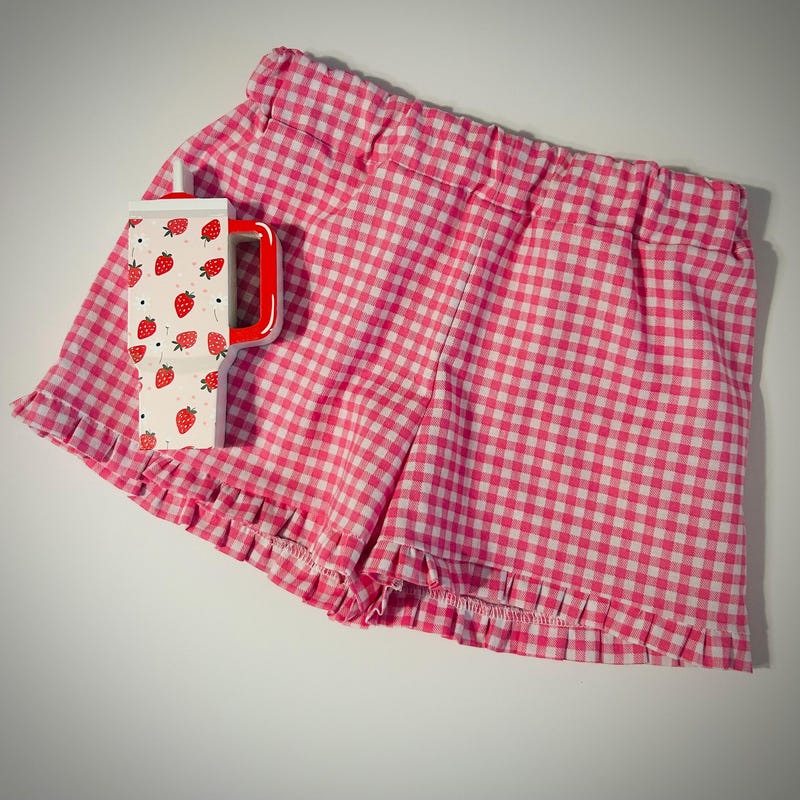 Gingham Baby/Girls Ruffle Shorts main image 0
