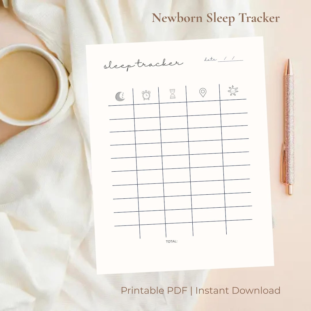Newborn Sleep Tracker Printable | Baby Sleep Log PDF - Etsy