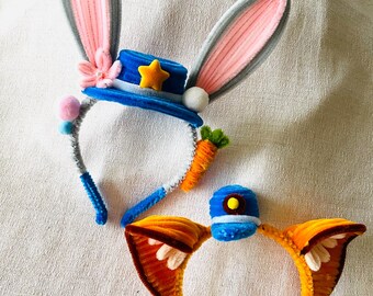 Easter Bunny Ears Headband for Kids, Toddlers, Rabbit Carrot Headpiece, Spring Parade Flower Crown, Cute Bunny Hair Accessory, Easter Gift