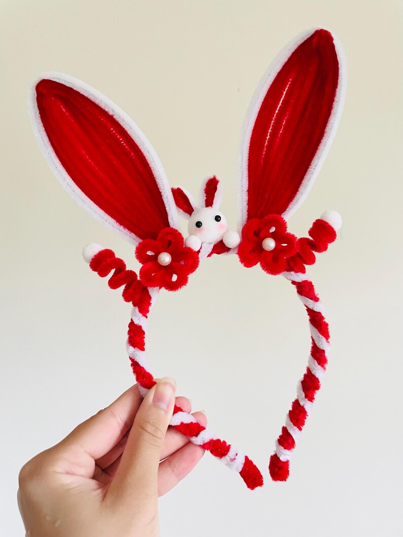 Pastel bunny ears flower crown for Easter photos