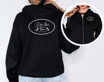 Dogs Made Famous Hoodie: Black Unisex Zip-Up, Dog Lover Gift