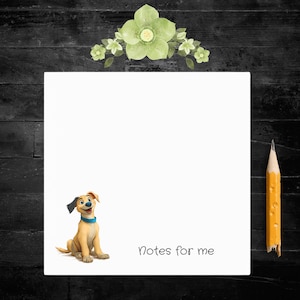Post-It Cute Cartoon Dog 4X4 Note Pads, Animal Lovers Gift, Stationery for Kids, Desk Organizer, Dog Notes, Pet Lover Gift, Office Supplies