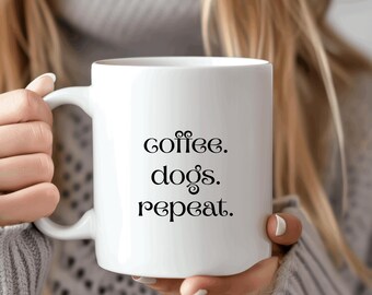 Taza de café con repetición de perros: un regalo divertido para los amantes de los perros