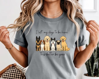 Camiseta divertida para amantes de los perros: Camiseta con gráfico de mamá perro de dibujos animados