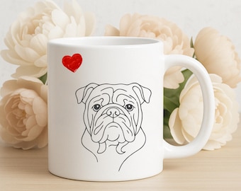 English Bulldog Mug: 20oz Jumbo Coffee Cup, Bullie Lover Gift