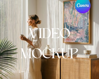 Video de maqueta de arte mural de Canva: Plantilla de Canva con una persona (descarga digital)