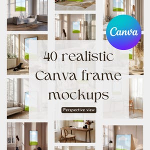 Canva Frame Mockup Bundle, Mockup Frame Bundle, Wall Art Mockup Bundle, Frame Mockup for Canva, Poster Mockup Canva, Canva Drag and Drop