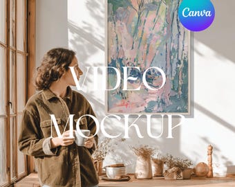 Wall Art Video Mockup: Canva Template (Digital Download)