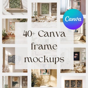 Pacote de mockup de moldura Canva, pacote de mockup de arte de parede para arrastar e soltar Canva, modelos de mockup de moldura, conjunto de mockup Canva, mockup de moldura de imagem