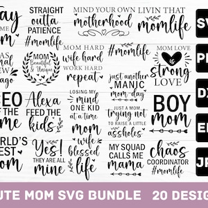 Niedliches Mama-Svg-Bundle, Muttertags-Svg, Mama-Leben-Svg, Mama-Svg, gesegnete Mama-Svg, Mama von Jungen-Svg, Mama-Zitate-Svg, Mama-T-Shirt-Designs, SVG-Png