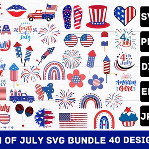 4. Juli SVG Bundle, 4. Juli SVG, 4. Juli SVG, Unabhängigkeitstag SVG, stapelbares svg.