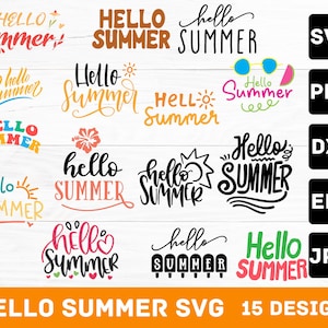 Bonjour l'été, svg Bienvenue été, signe de l'été, svg Bonjour Summer Popsicle, svg de l'été, signe de la porte d'entrée svg, fichiers pour Cricut