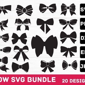 Pacchetto Svg Boho Ribbon, Svg Fiocco Coquette, Svg Nastro, Svg Fiocco Png, Svg Fiocco per Capelli, Svg Papillon, Clipart Fiocco Disegnato a Mano, File Di Taglio Fiocco Png Cricut