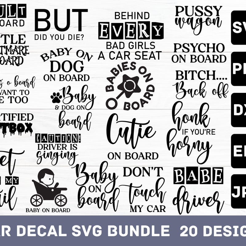 Car Decal Svg - Etsy