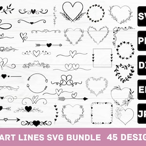 Herz Rahmen svg, Herz Text Teiler svg, Herz svg, Herzkranz svg, Hochzeit-Teiler svg, Valentinstag svg, Doodle-Teiler svg