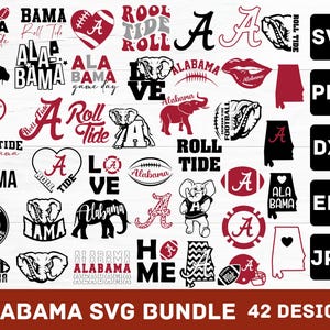 Alabama Svg, Alabama Png, Alabama Crimson Svg, Alabama Sweatshirt, Crimson Svg, Alabama Football Svg, Alabama State Svg Svg-bestanden voor Cricut