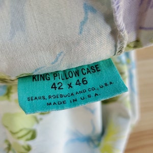 Single Vintage Pillowcase by Sears, Roebuck and Co. King Size image 2