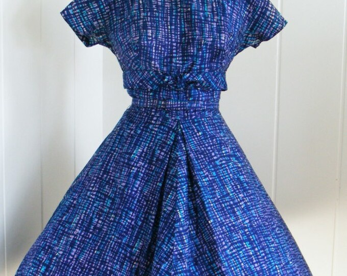 RESERVED 1950's Vintage Don Loper Blue Dress Designer Mad - Etsy